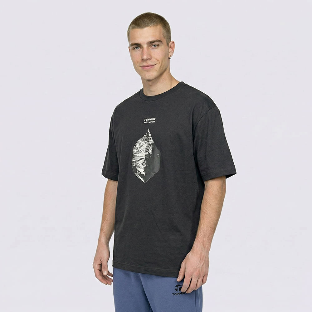 REMERA HOMBRE ESTAMPADA - PIEDRA