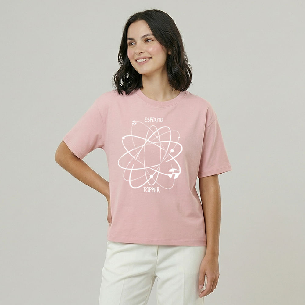 REMERA MUJER ESTAMPADA - LOOSE - LIGA